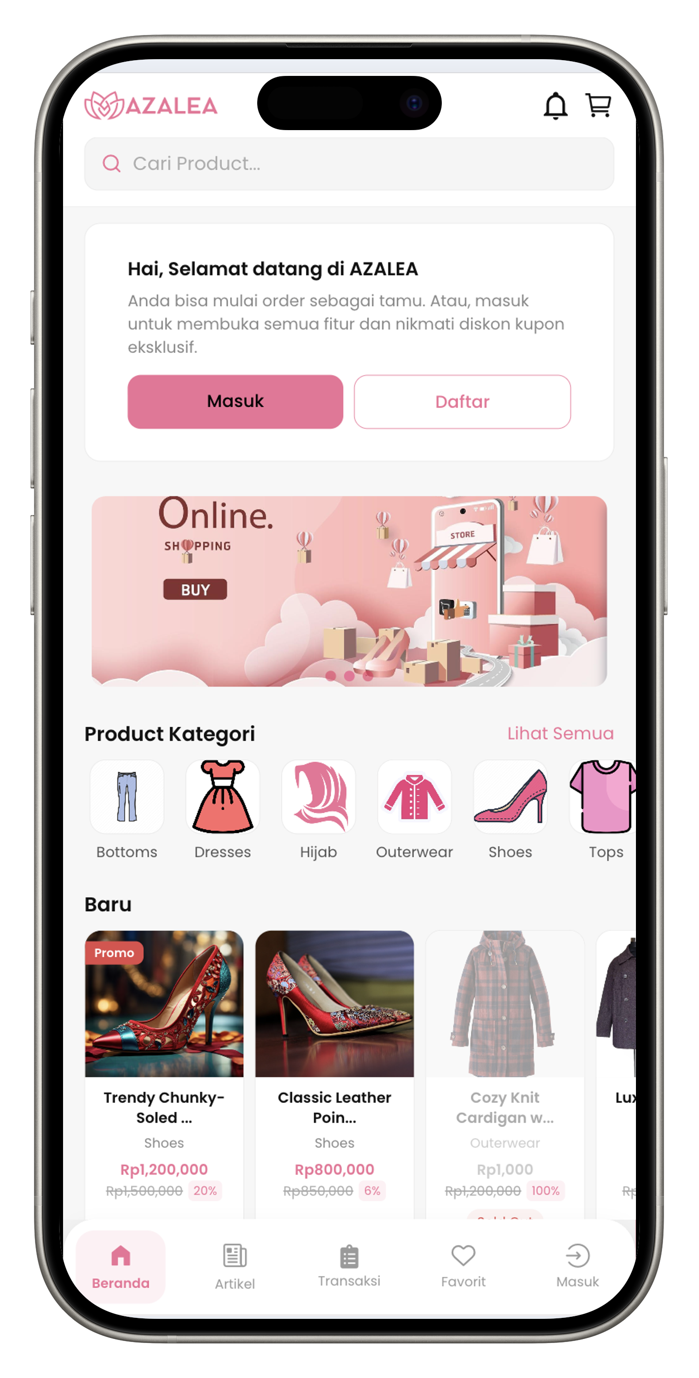 Pratinjau toko online