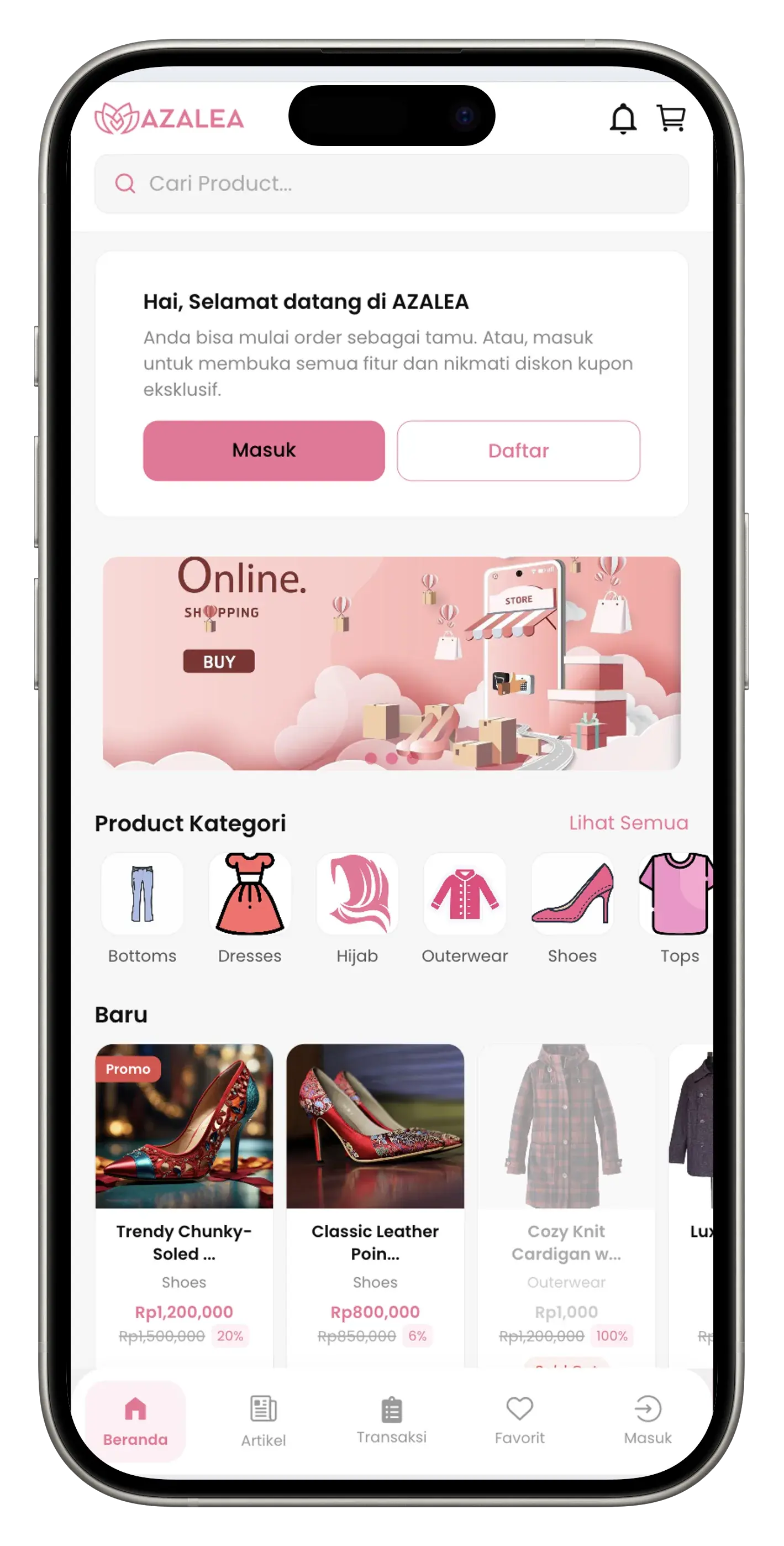 Pratinjau toko online